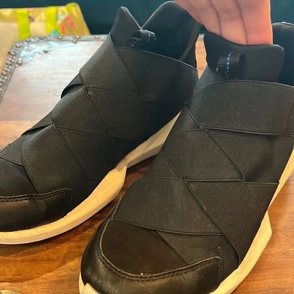 ASH Quid Black Leather/Neoprene Sneaker, 37 EU/6.5-7 US! - Picture 9 of 14